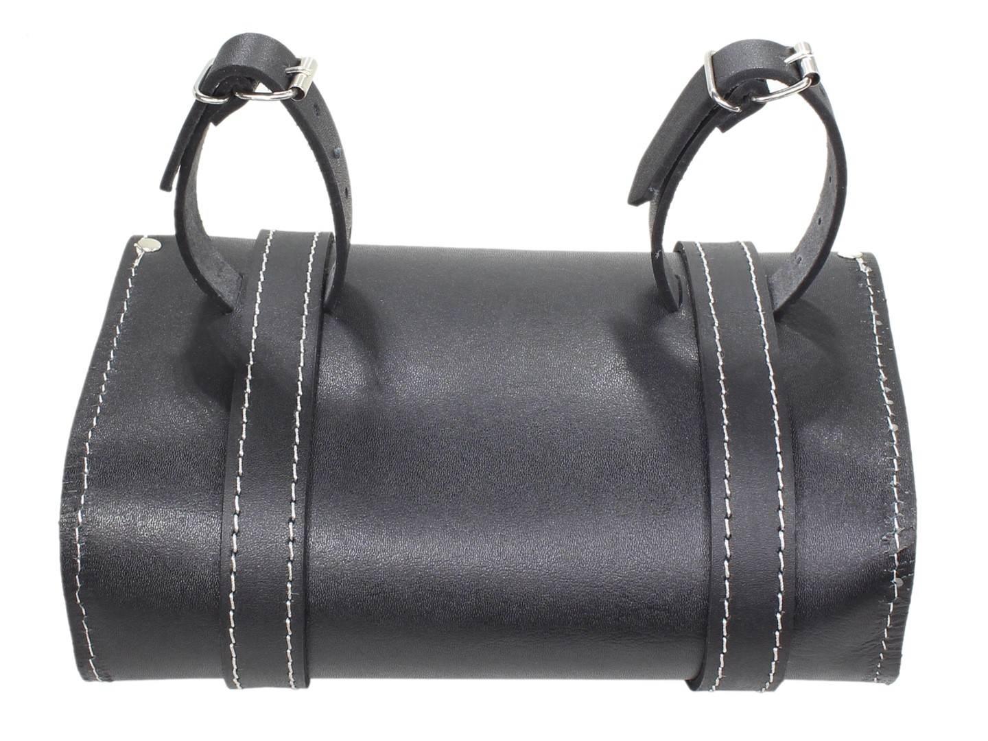 Sakwa torba nal 27x20x10 skóra naturalna czarna - zdjęcie 3