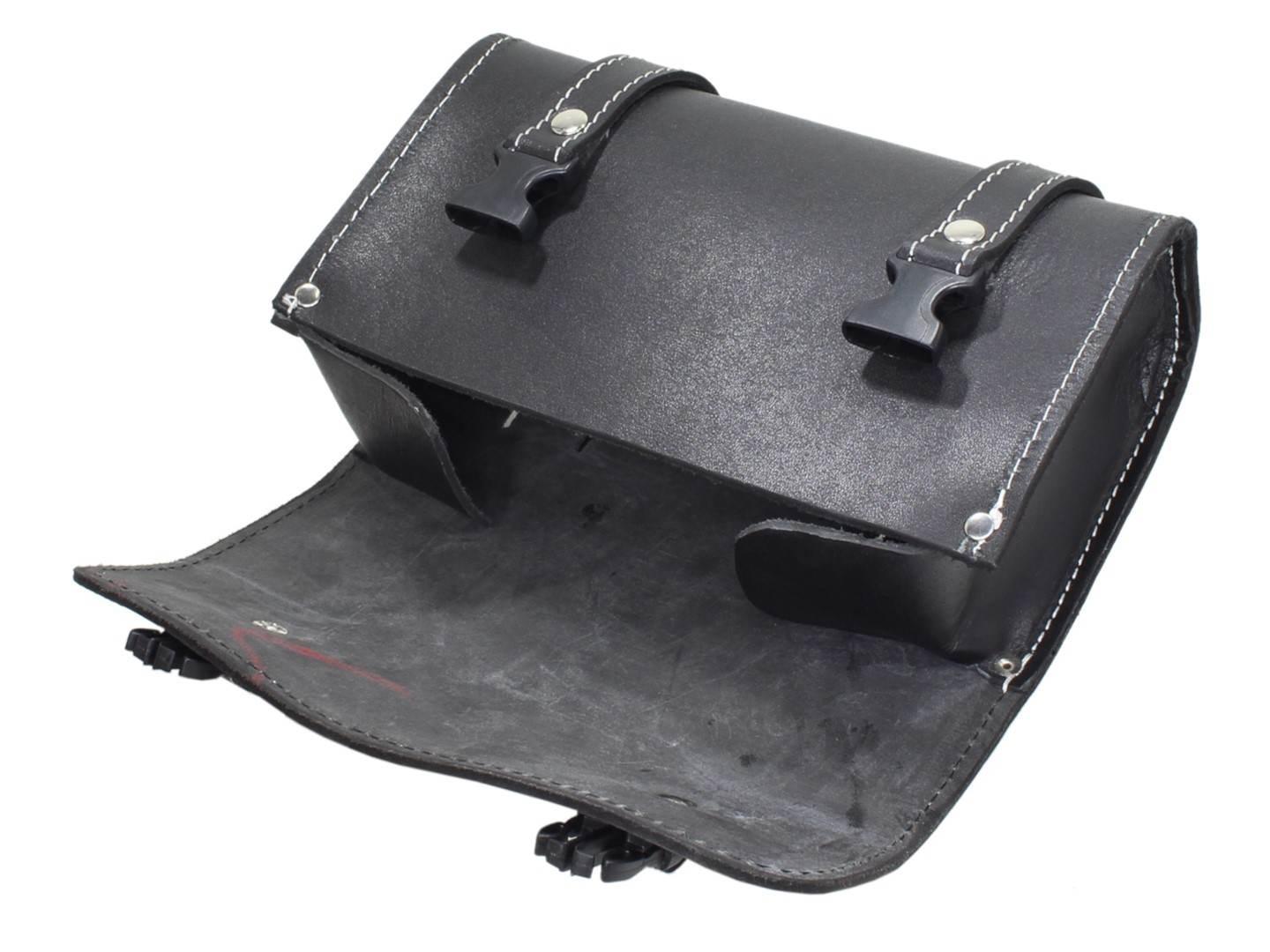 Sakwa torba nal 27x20x10 skóra naturalna czarna - zdjęcie 4