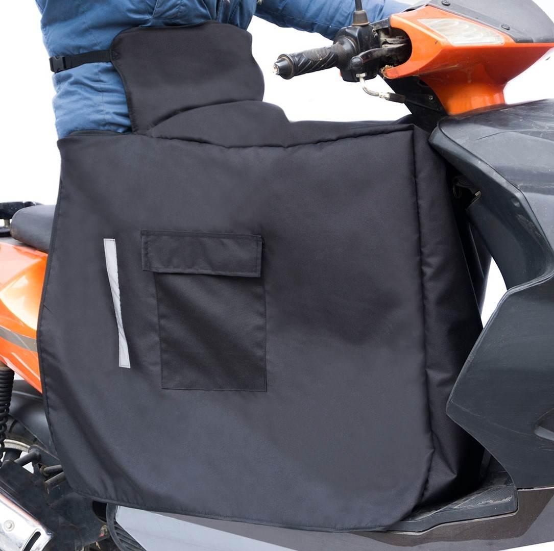 Pokrowiec na motocykl skuter z polarem materiał wodoodporny codura 300d pu 100% poliester podszyty ciepłym polarem chroni przed deszczem zimnem i wiatrem dwa regulowane paskami z zatrzaskami nie ogranicza ruch