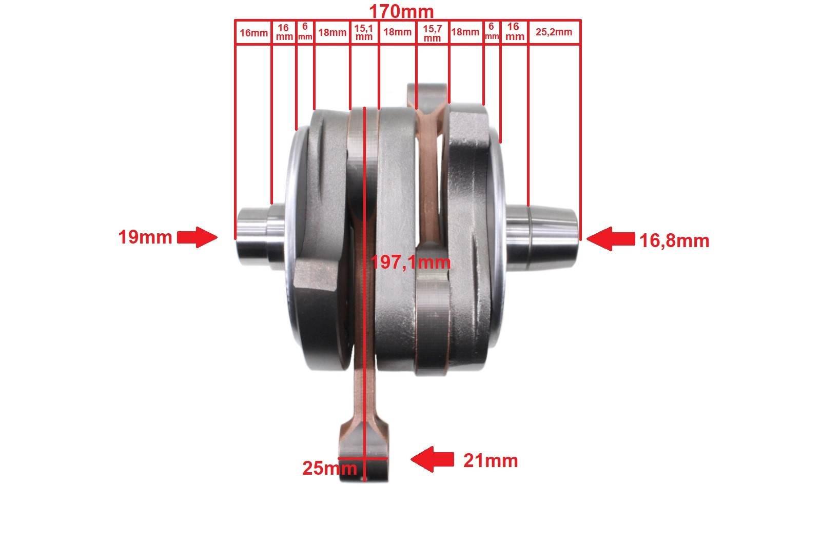 Wał korbowy k-750 duells na łożyskach bmw di - zdjęcie 3