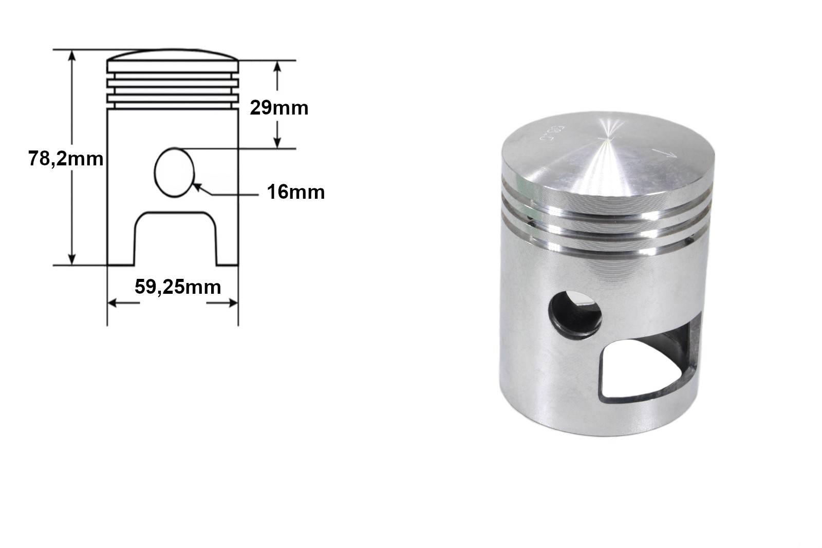 Tłok jawa 350 634 59.25mm 5 szlif duells kplDi - zdjęcie 2