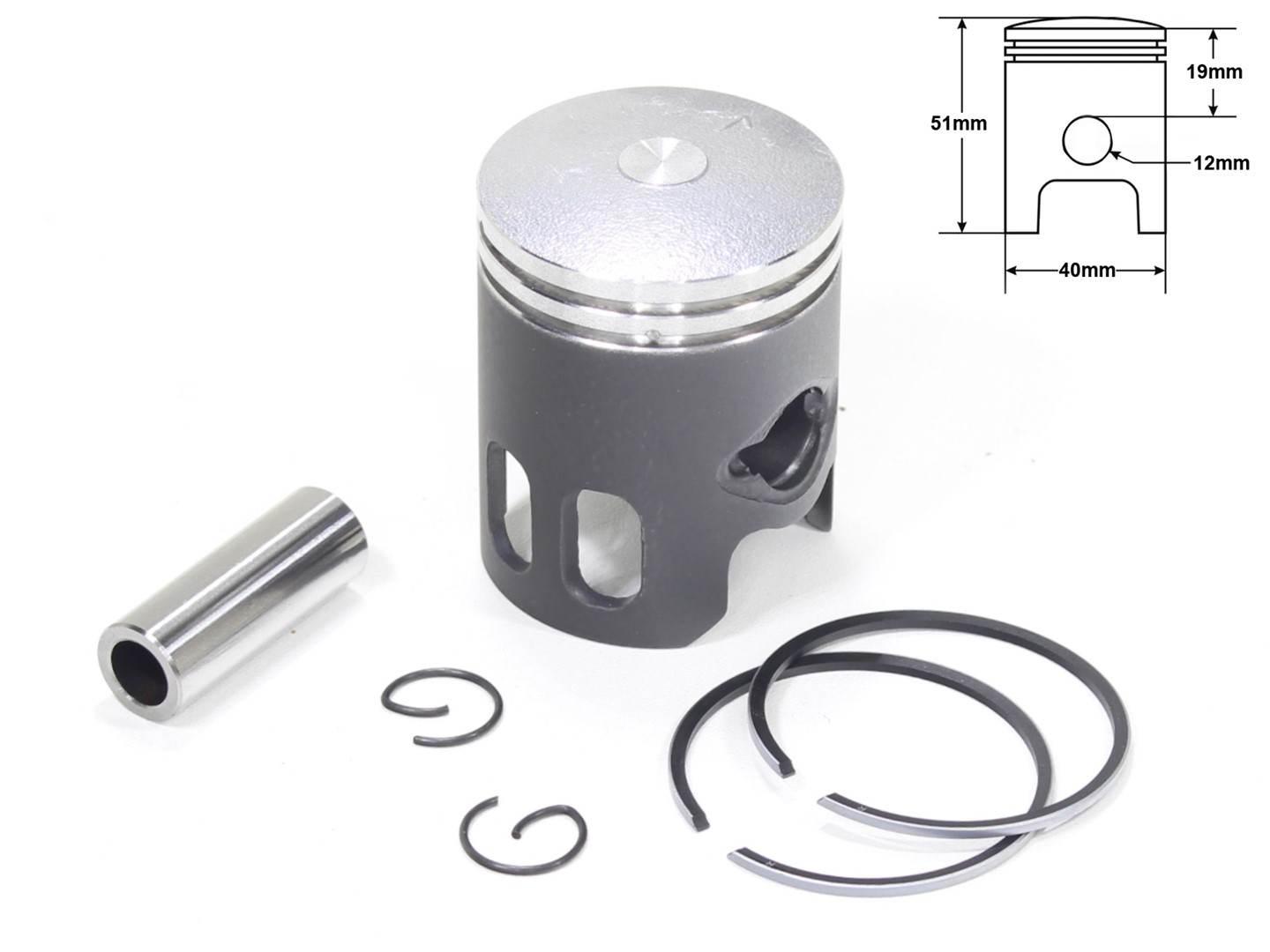 Tłok keeway 2t 50 pin 12 mm rob | ROY25661