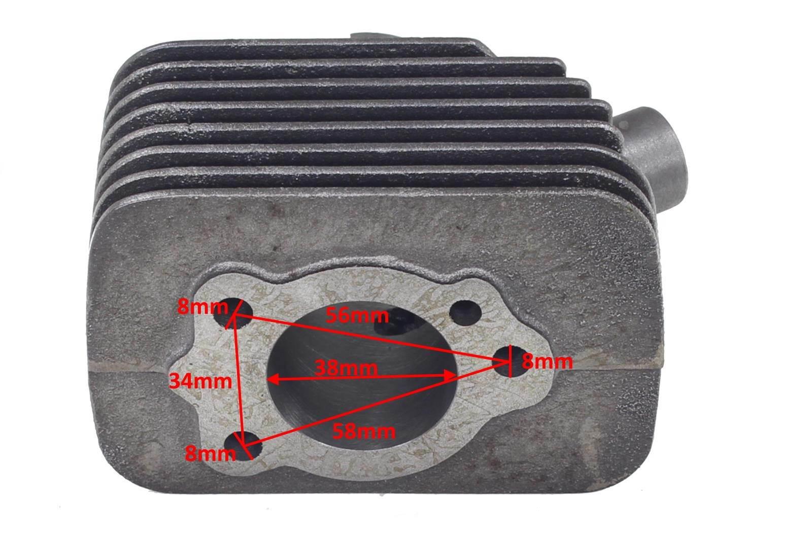 Cylinder piaggio bravo ciao moped 50 38mm pin 10mm 2t sa pasuje do: piaggio-bravo/ciao/grillo/si/superbravo - zdjęcie 4