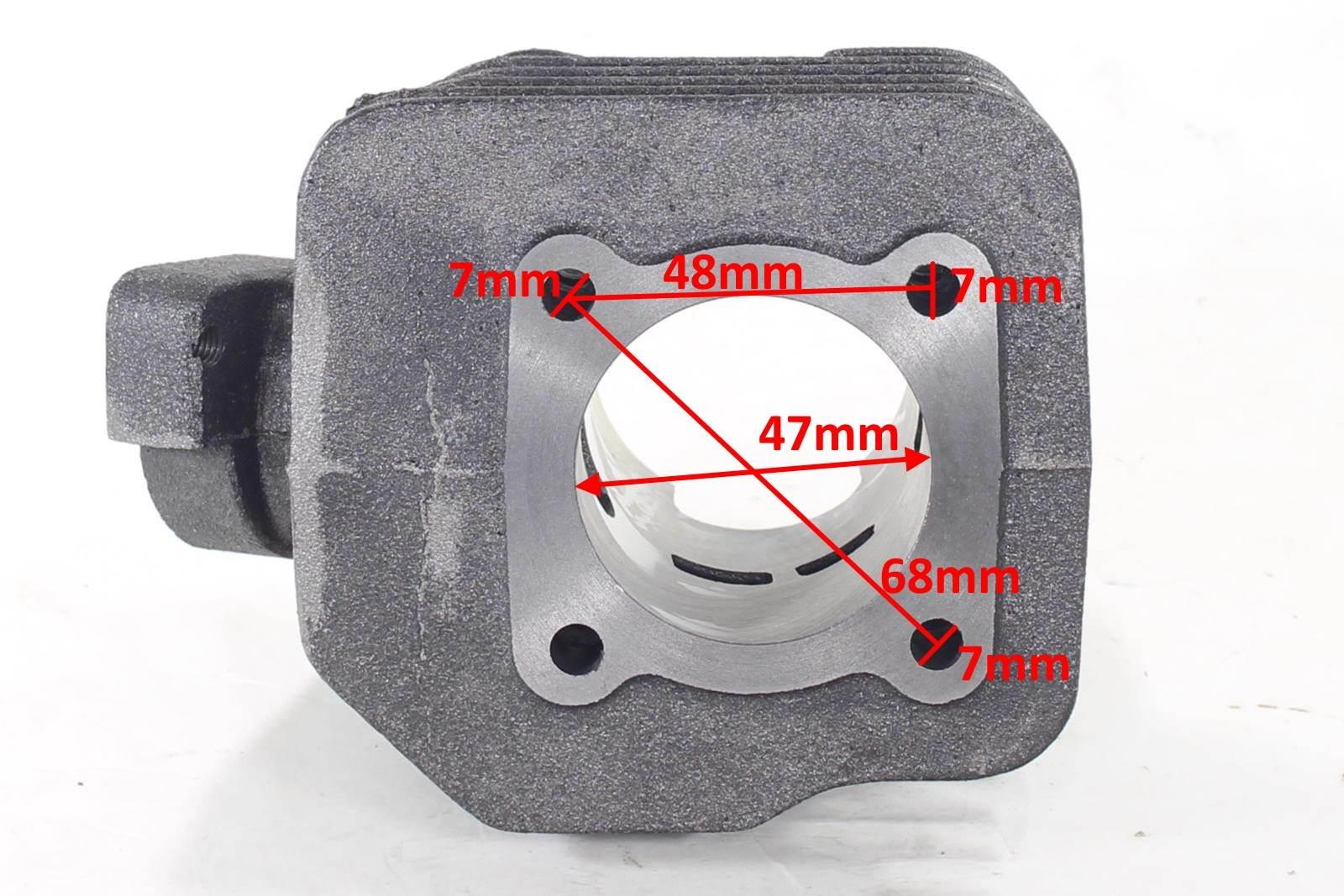 Cylinder peugeot buxy 70cc 47mm kpl z głowicą hw - zdjęcie 4