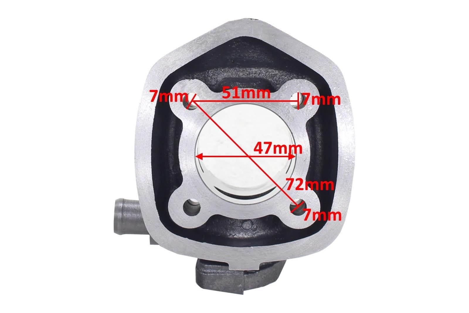 Cylinder aprilia sr70 yamaha aerox malaguti 47mm kompletny z głowicą hw - zdjęcie 4