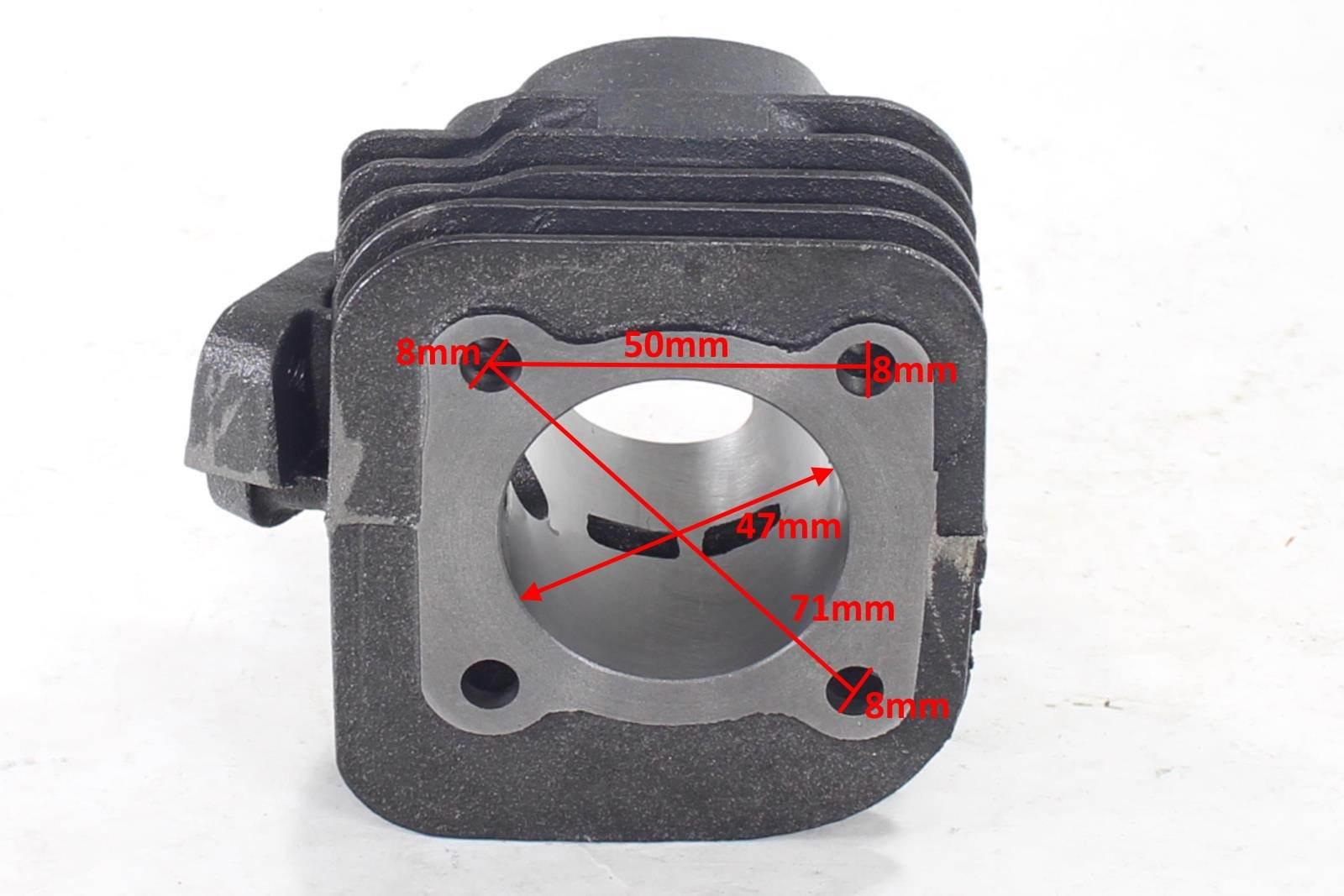 Cylinder z głowicą yamaha jog 70ccm 47mm pin 10mm kompletny hw - zdjęcie 2