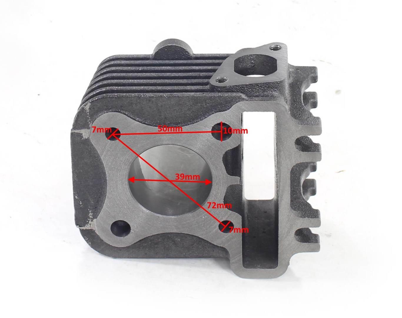 Cylinder piaggio 4t 50ccm 39mm ac kompletny hw - zdjęcie 4