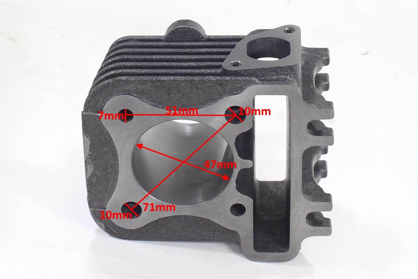 Cylinder piaggio 4t 70ccm 47mm ac 2v kompletny hw - zdjęcie 5