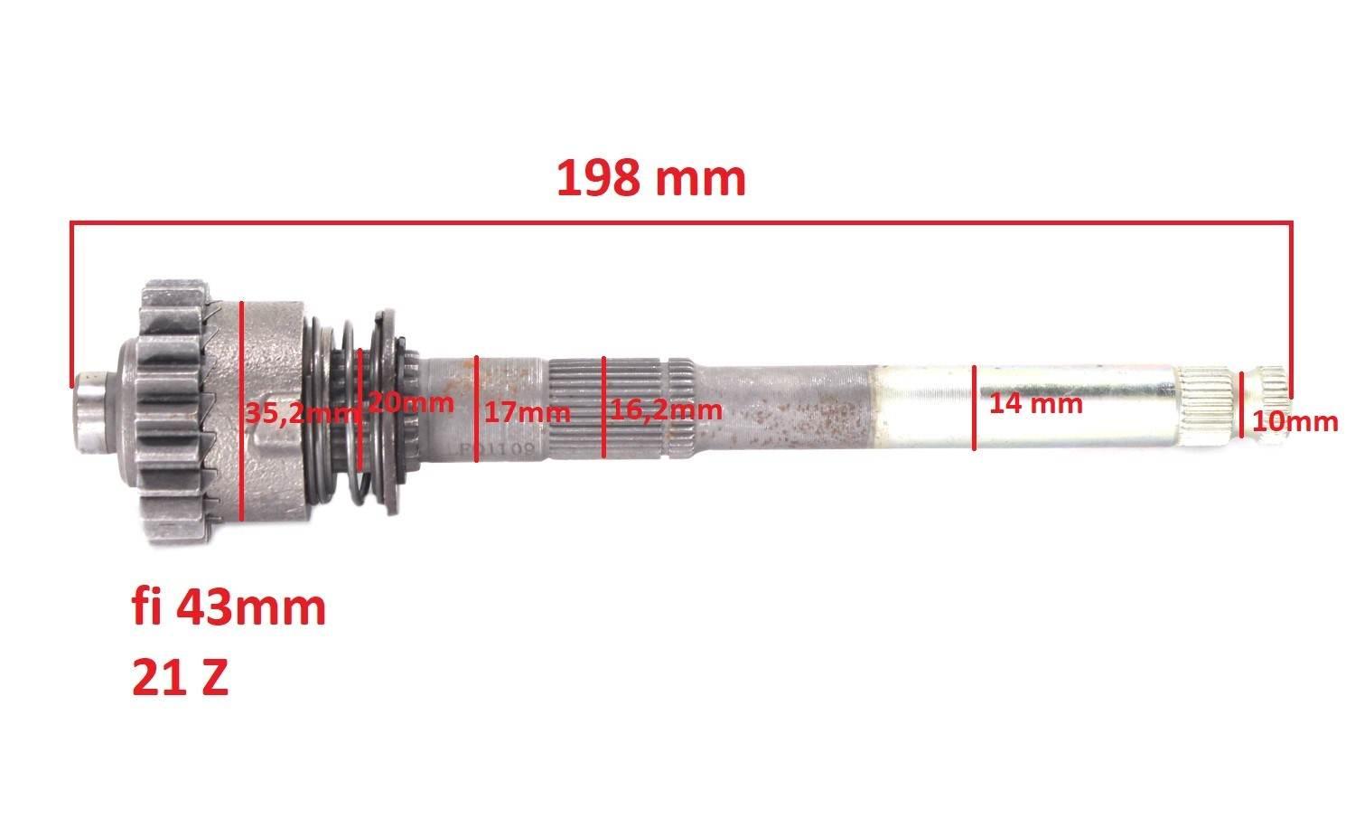Wałek kopniaka cross 125 motorower chopper zipp - zdjęcie 2