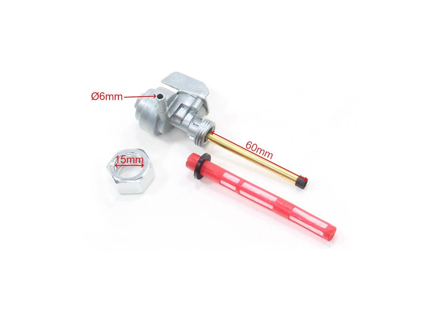 Kranik paliwa motorower street z przewodem i filtrem hb - zdjęcie 2