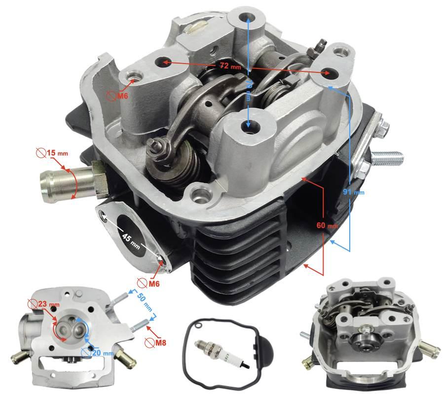 Głowica 4t 130cc 154fmi chłodzonego ciecząkomplet - zdjęcie 5
