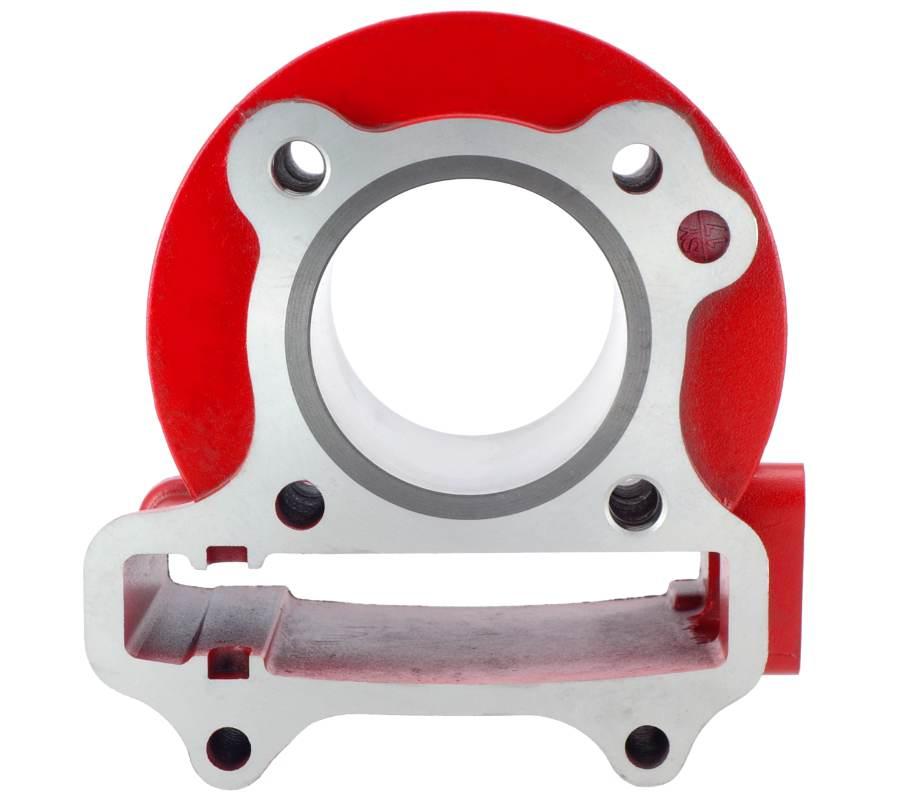 Cylinder 80cc skuter huragan 5 z silnikiem poziomym kolor czerwony - zdjęcie 5