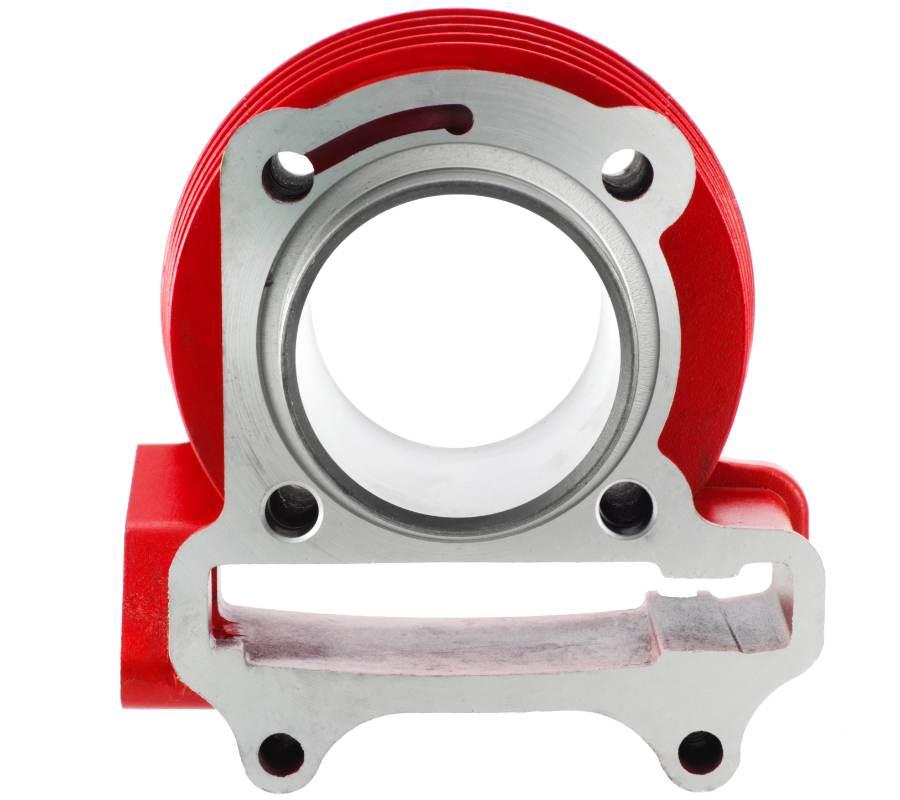 Cylinder 80cc skuter huragan 5 z silnikiem poziomym kolor czerwony - zdjęcie 4