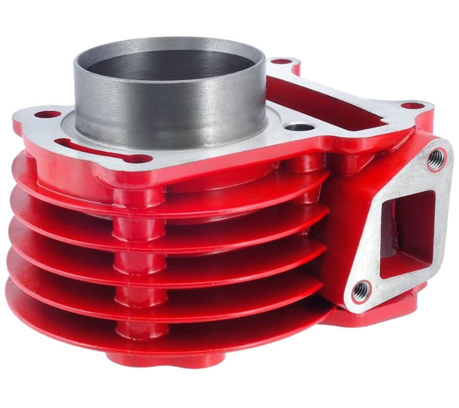 Cylinder 80cc skuter huragan 5 z silnikiem poziomym kolor czerwony - zdjęcie 7