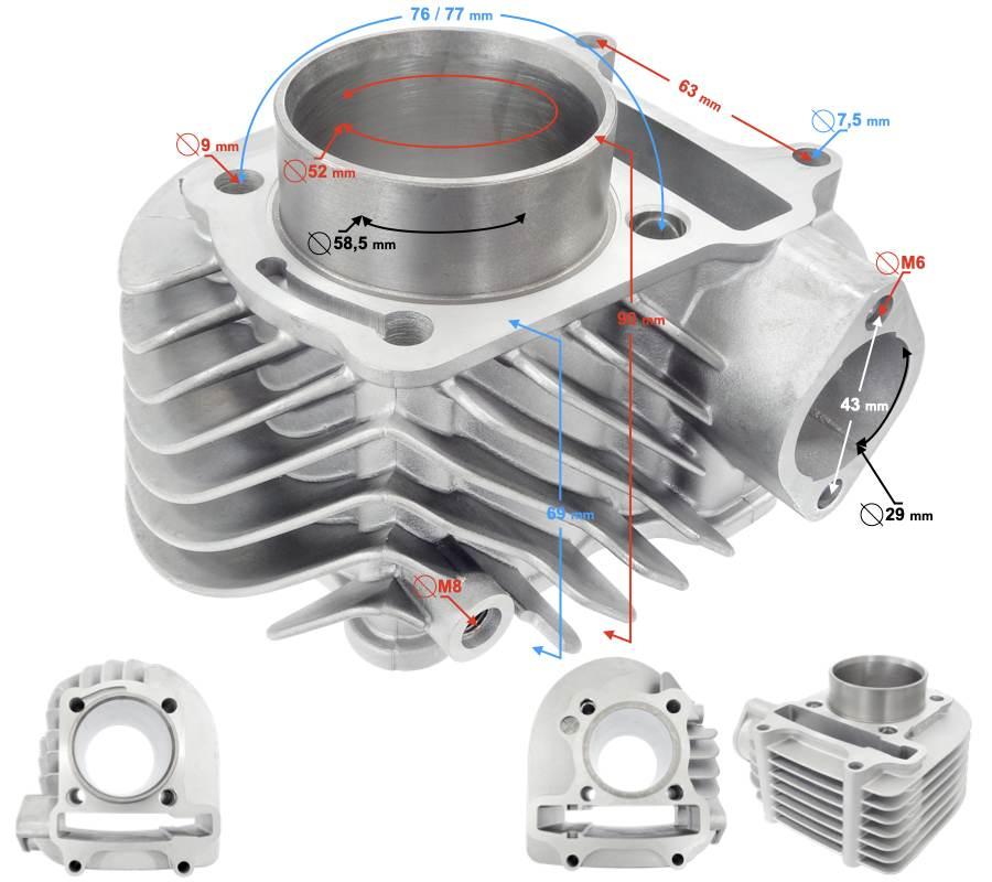 Cylinder skuter 4t 125cc 1p52qmi bez tłoka b-max - zdjęcie 5