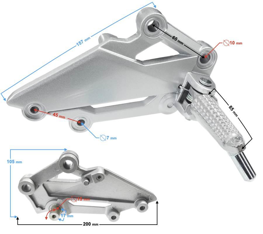 Podnóżek prawy przedni blade r | PDZTAR047