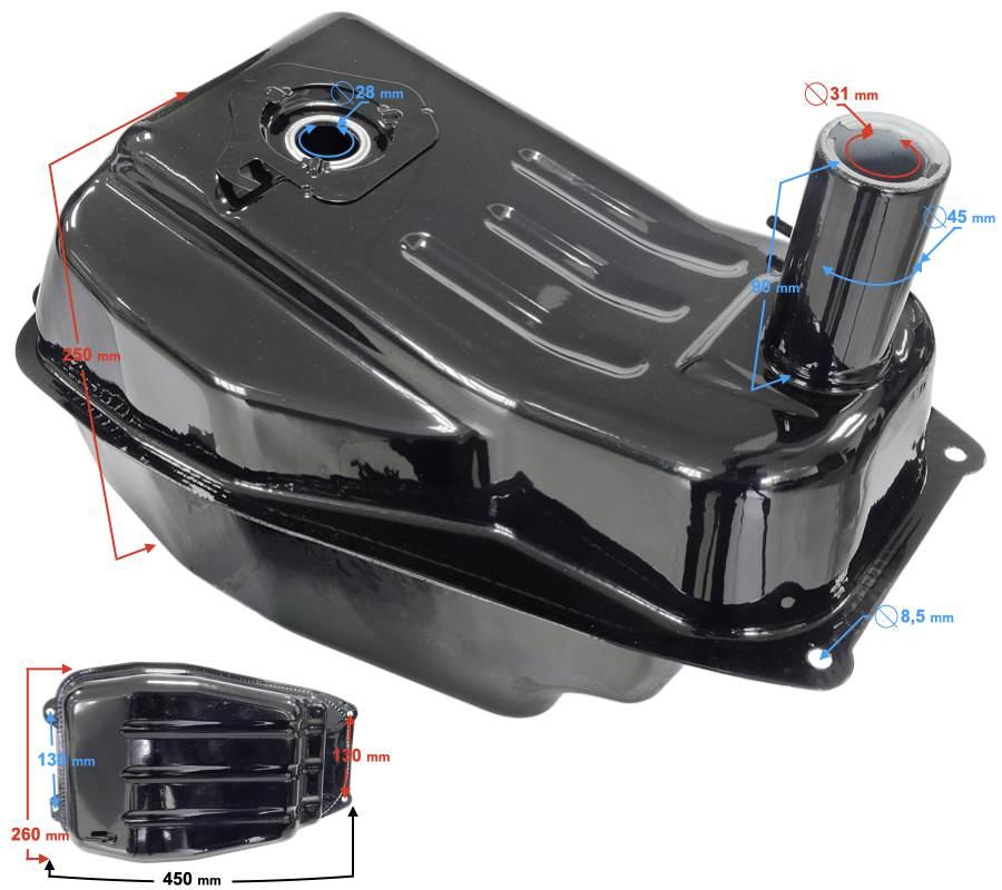 Zbiornik paliwa bak skuter b-max euro3 | ZPASKBM1TAR000