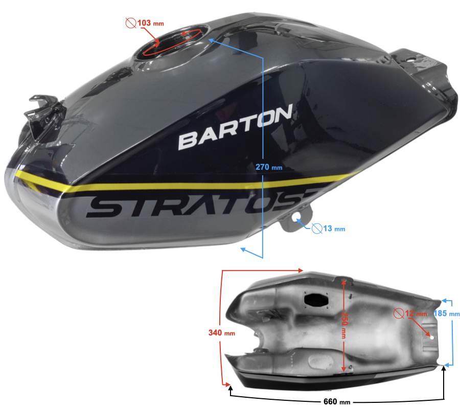 Zbiornik paliwa bak żółty stratos 125 | ZPATAR080 - zdjęcie 3