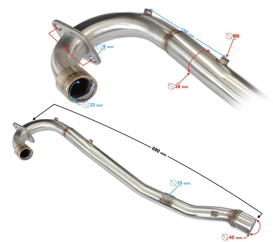 Kolektor tłumika nxt250 l | TŁUBSE098 - zdjęcie 2