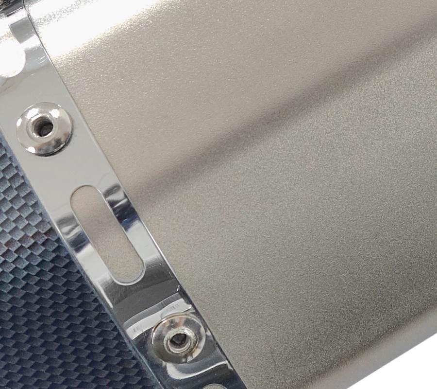 Tłumik tunningowy uniwersalny stal013370 mm kolor tytanowy końcówka czarna - zdjęcie 3