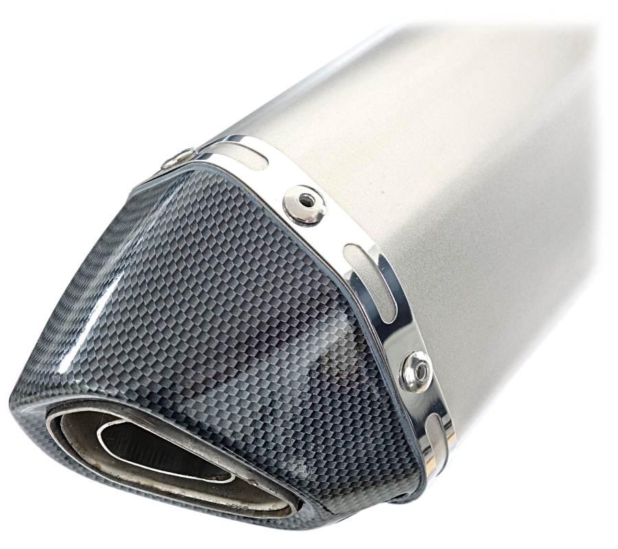 Tłumik tunningowy uniwersalny stal013370 mm kolor tytanowy końcówka czarna - zdjęcie 6