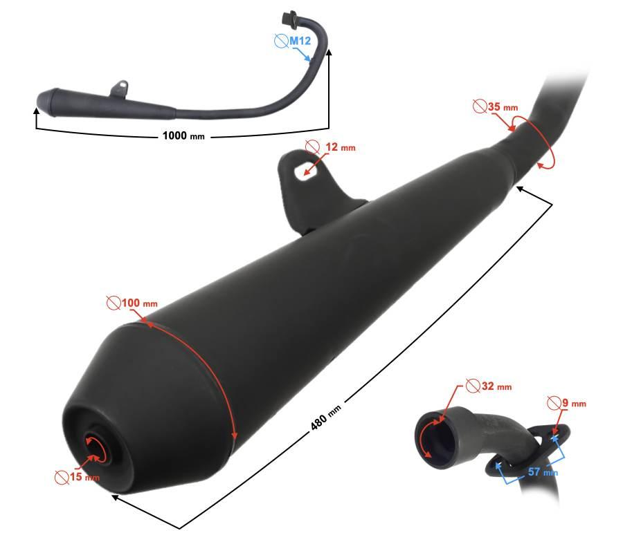 Tłumik cafe racer 125 euro 4 | TŁUZNZ020 - zdjęcie 2