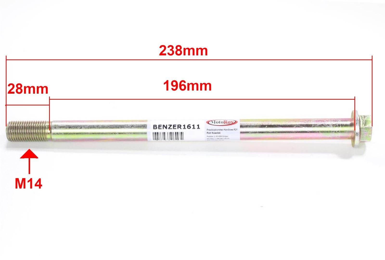 Ośka m14x238mm benzerbartonstreetzippgy6