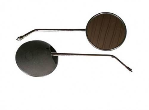 Lusterka Gwint M10 Okrągłe Długie Czarne MotoGeneric