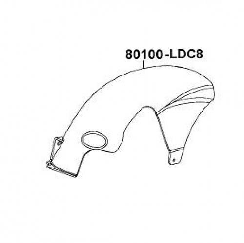 Błotnik Tylny 80100-Ldc8-E10-N1r | 80100-LDC8-E10-N1R