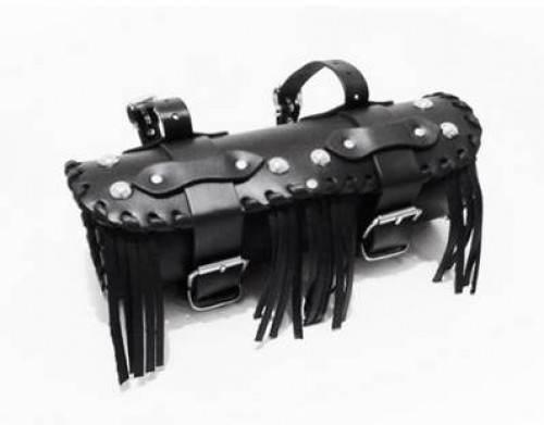 Piórnik rolka nal 28cm skóra naturalna z frędzlam
