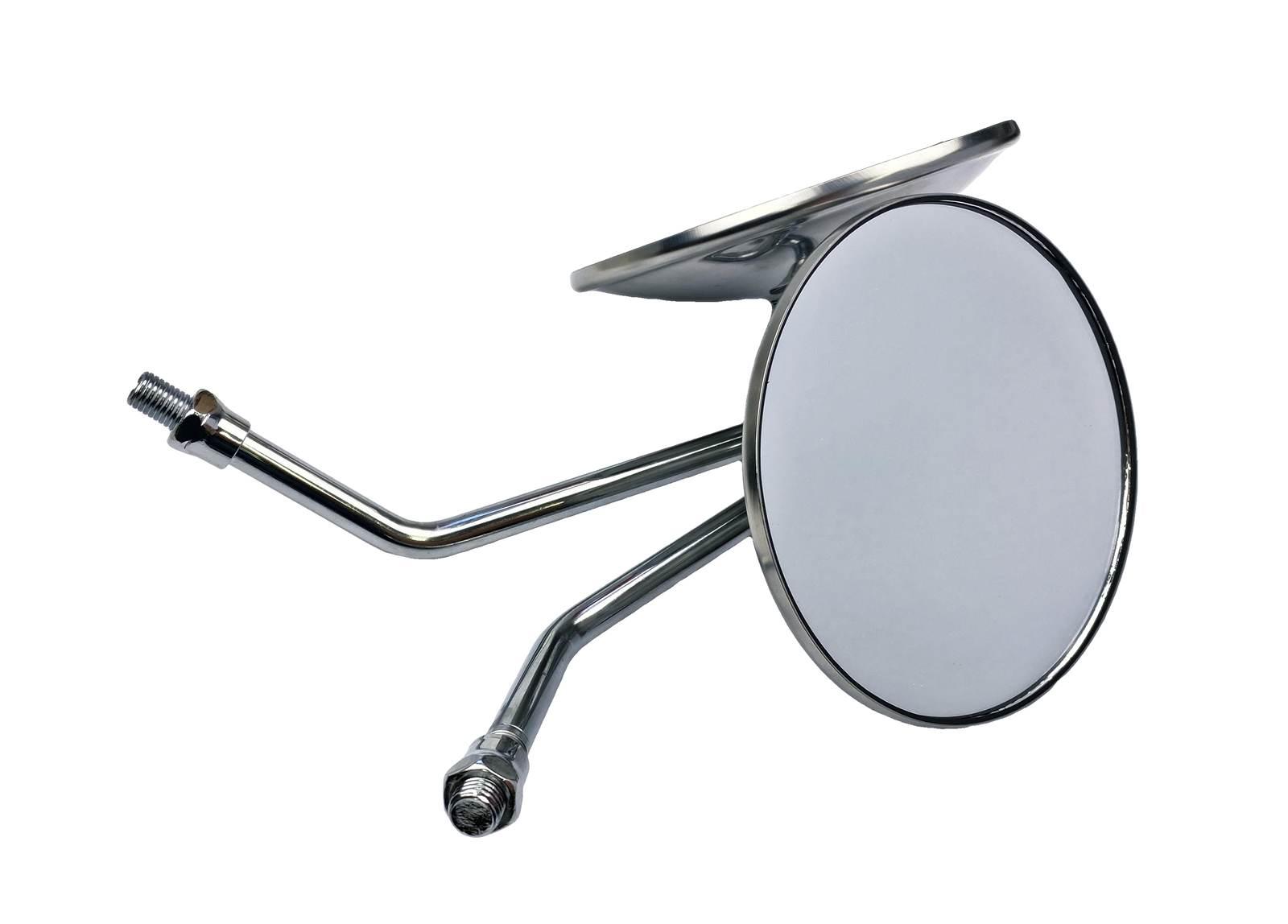 Lusterka Gwint M10 Prawy Metal-Chrom Okrągłe MotoGeneric