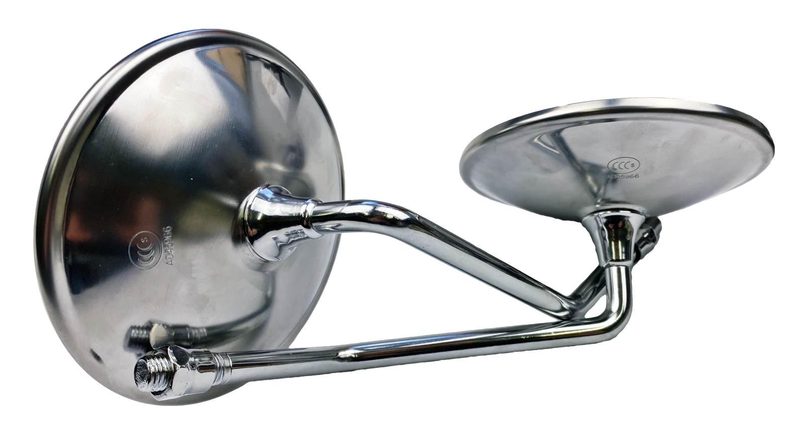 Lusterka Gwint M10 Prawy Metal-Chrom Okrągłe MotoGeneric - zdjęcie 2