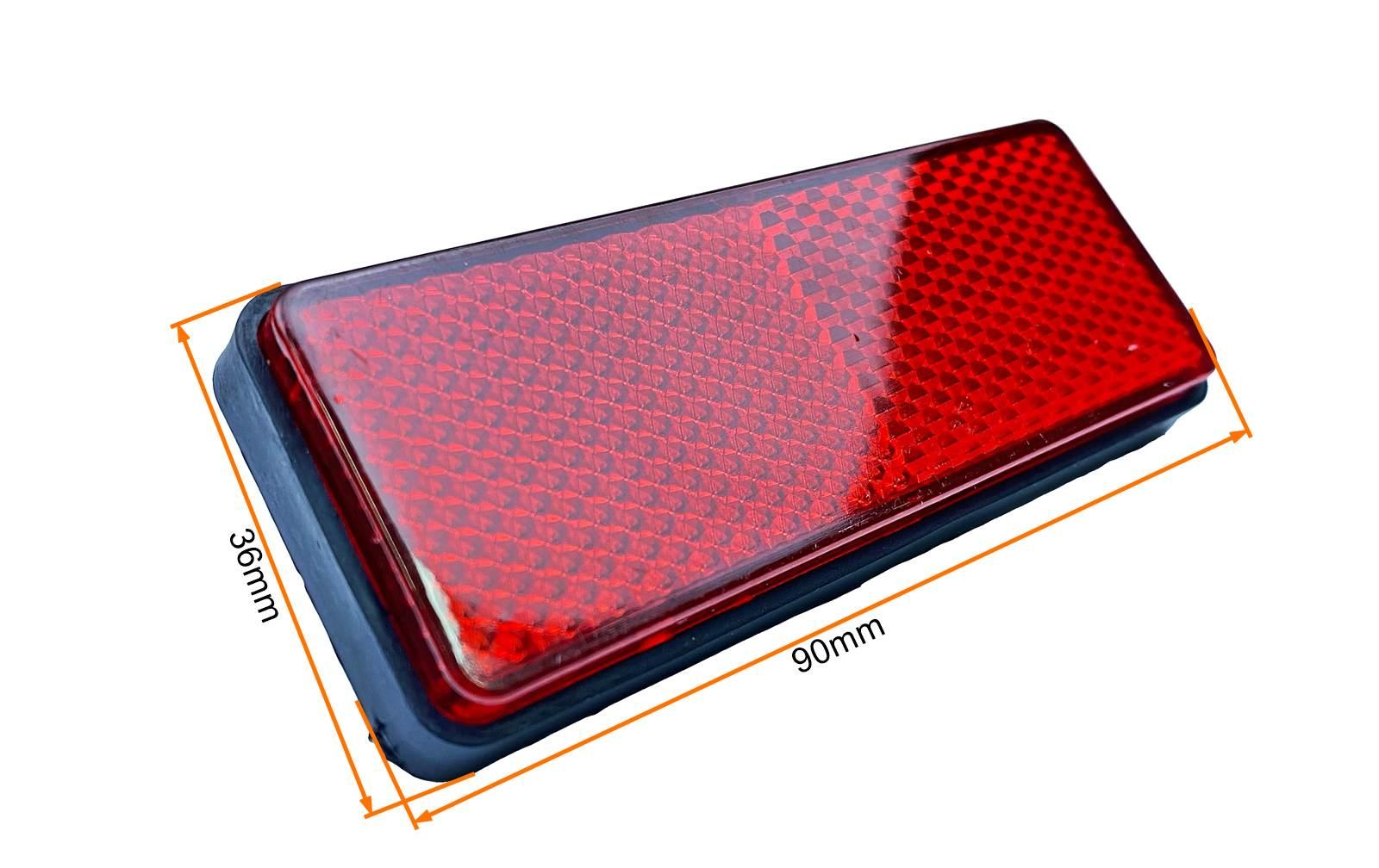 Odblask Czerwony Prostokątny MotoGeneric - zdjęcie 2