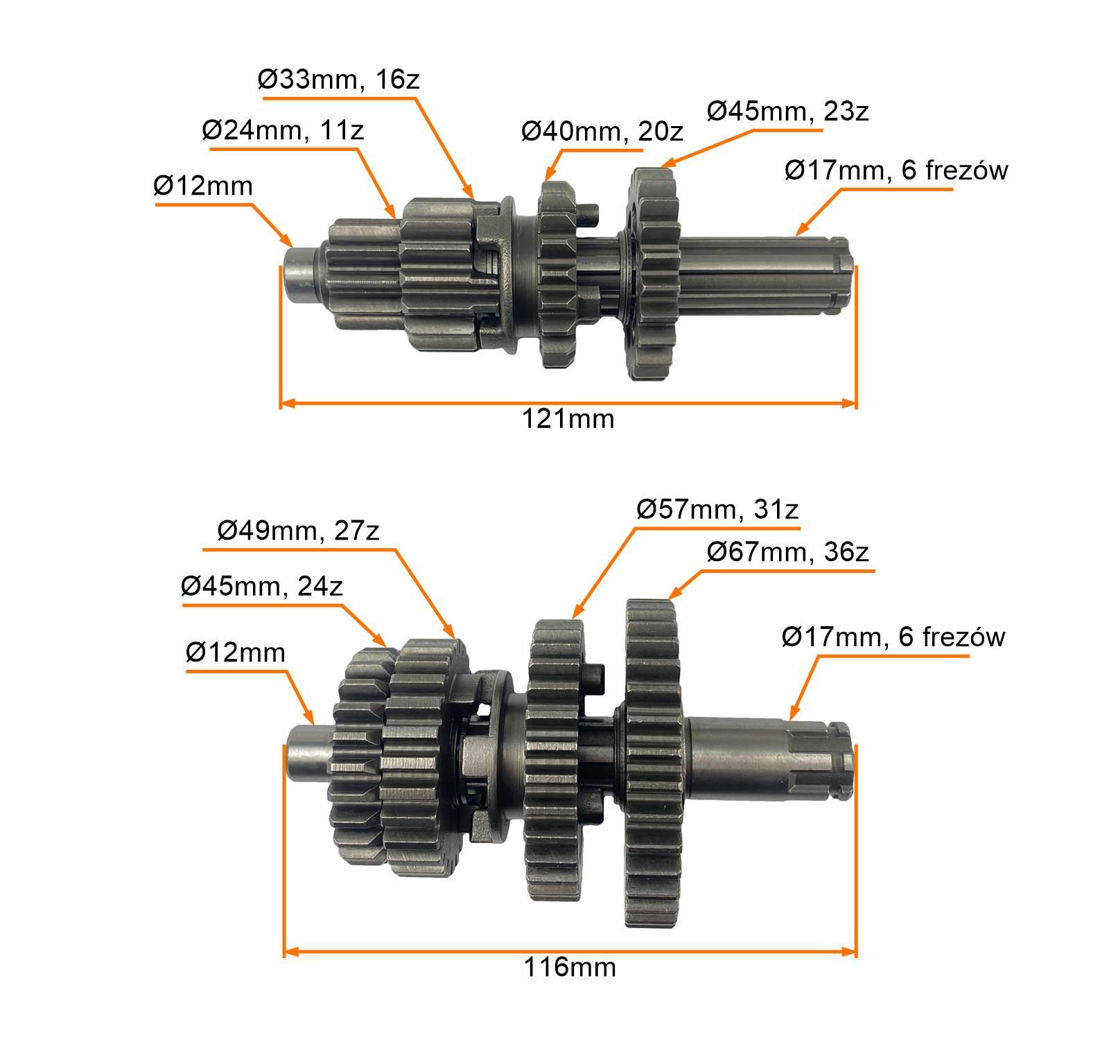 Skrzynia biegów kplcross chopper king 110/125 4 biegi - zdjęcie 2