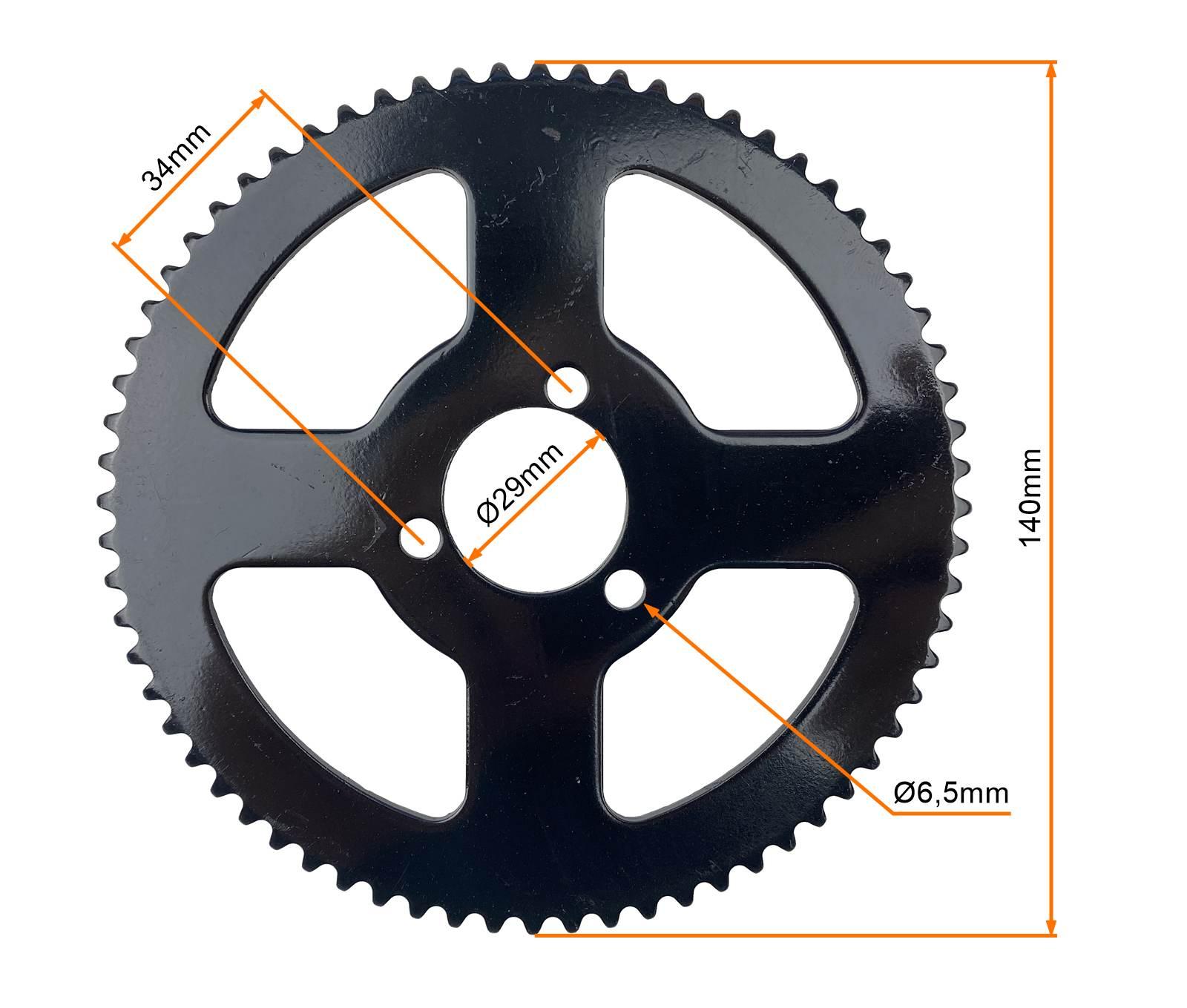 Zębatka tył pocket 25h 68 zęby śr.wew29mm - zdjęcie 2