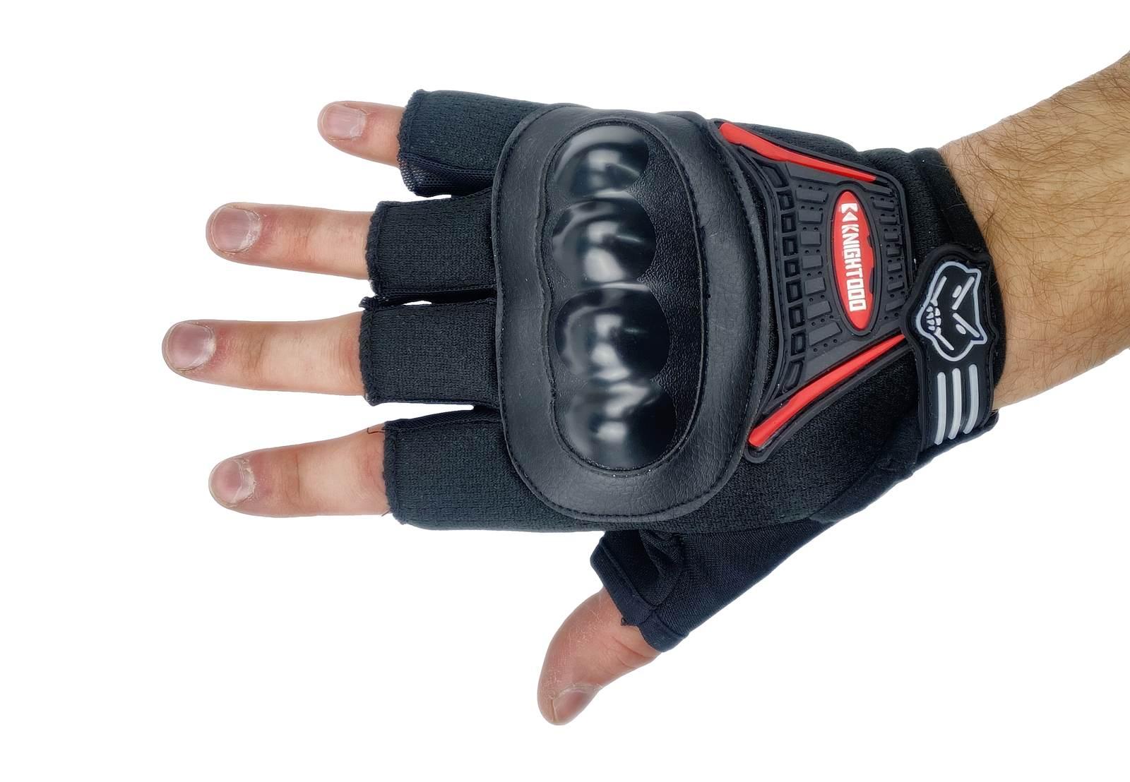 Rękawice rowerowo-skuterowe bezpalcowe wzmocnione fox