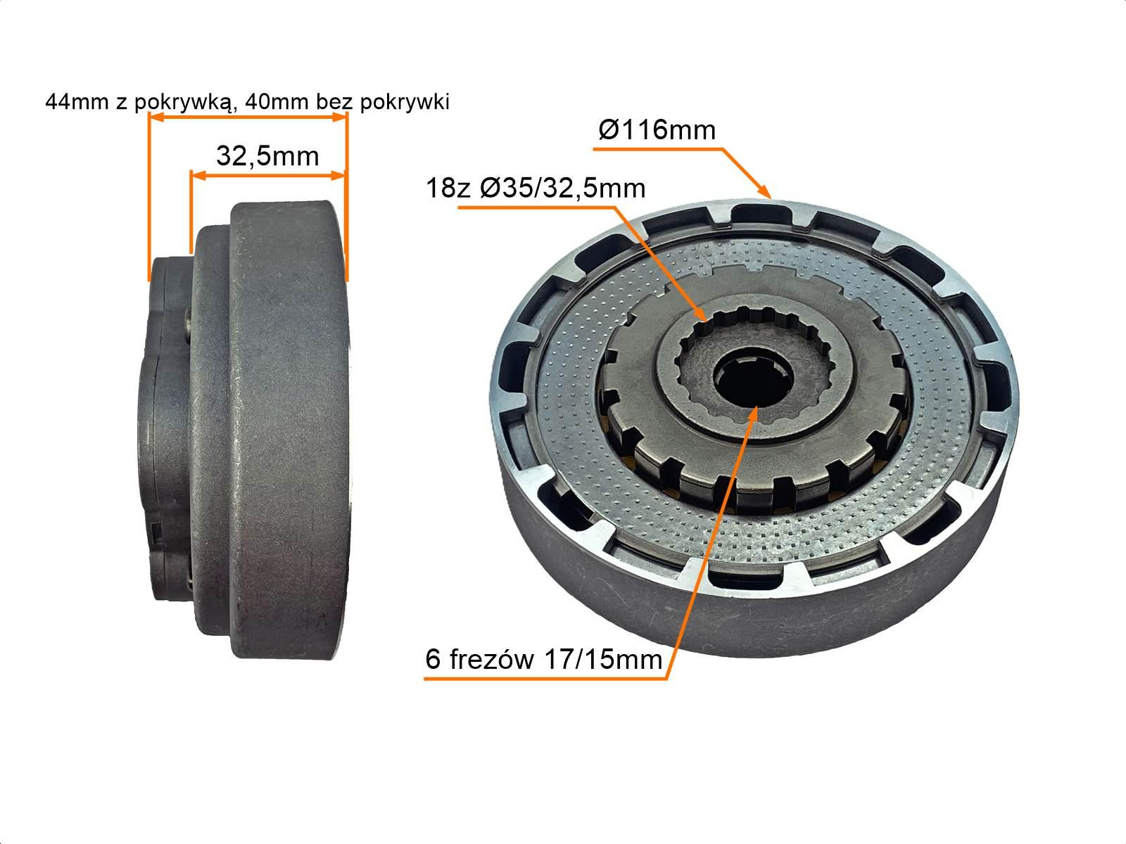 Sprzęgło kplmotorower 4t 110 125 cross łoś king joly - zdjęcie 3