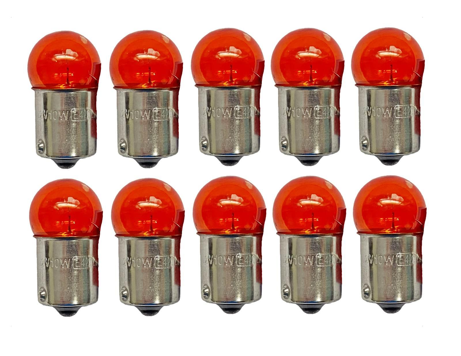 Żarówka kierunkowskazu pomarańczowa ba15s 12v10w 10szthomologacja