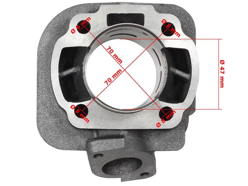 Cylinder Yamaha Jog 85 47Mm Pin 12Mm Z Głowicą - zdjęcie 2