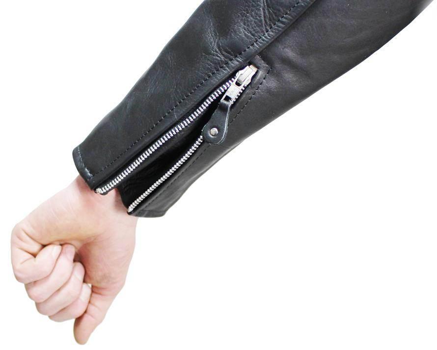 Kurtka Skórzana Vig-16602 Czarna Xl | ROY23564 - zdjęcie 4