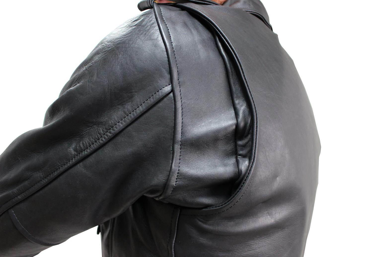 Kurtka Skórzana Vig-16602 Czarna Xl | ROY23564 - zdjęcie 5