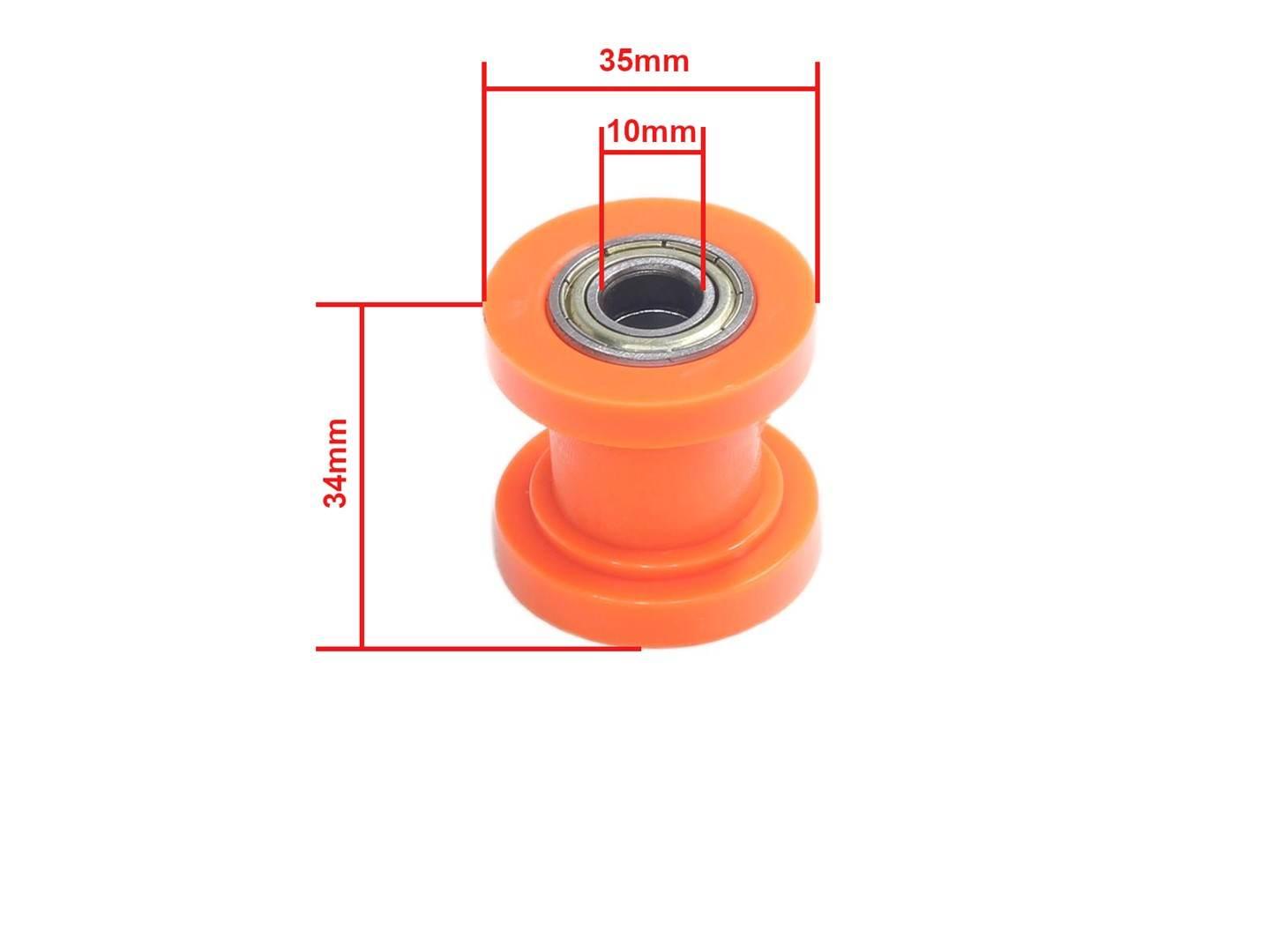 Rolka Napinacza Łańcucha Napędowego 10Mm Pomarańczowa Hb - zdjęcie 3