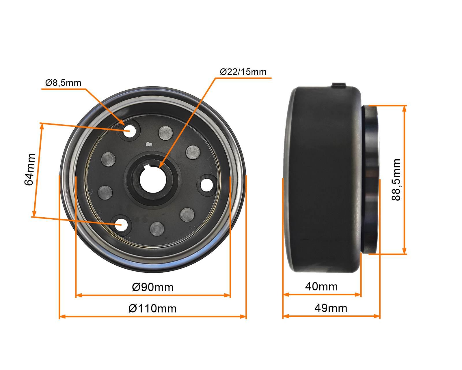 Magneto Cb250cc Zs169 Fmm MotoGeneric | CB250-24-1 - zdjęcie 3
