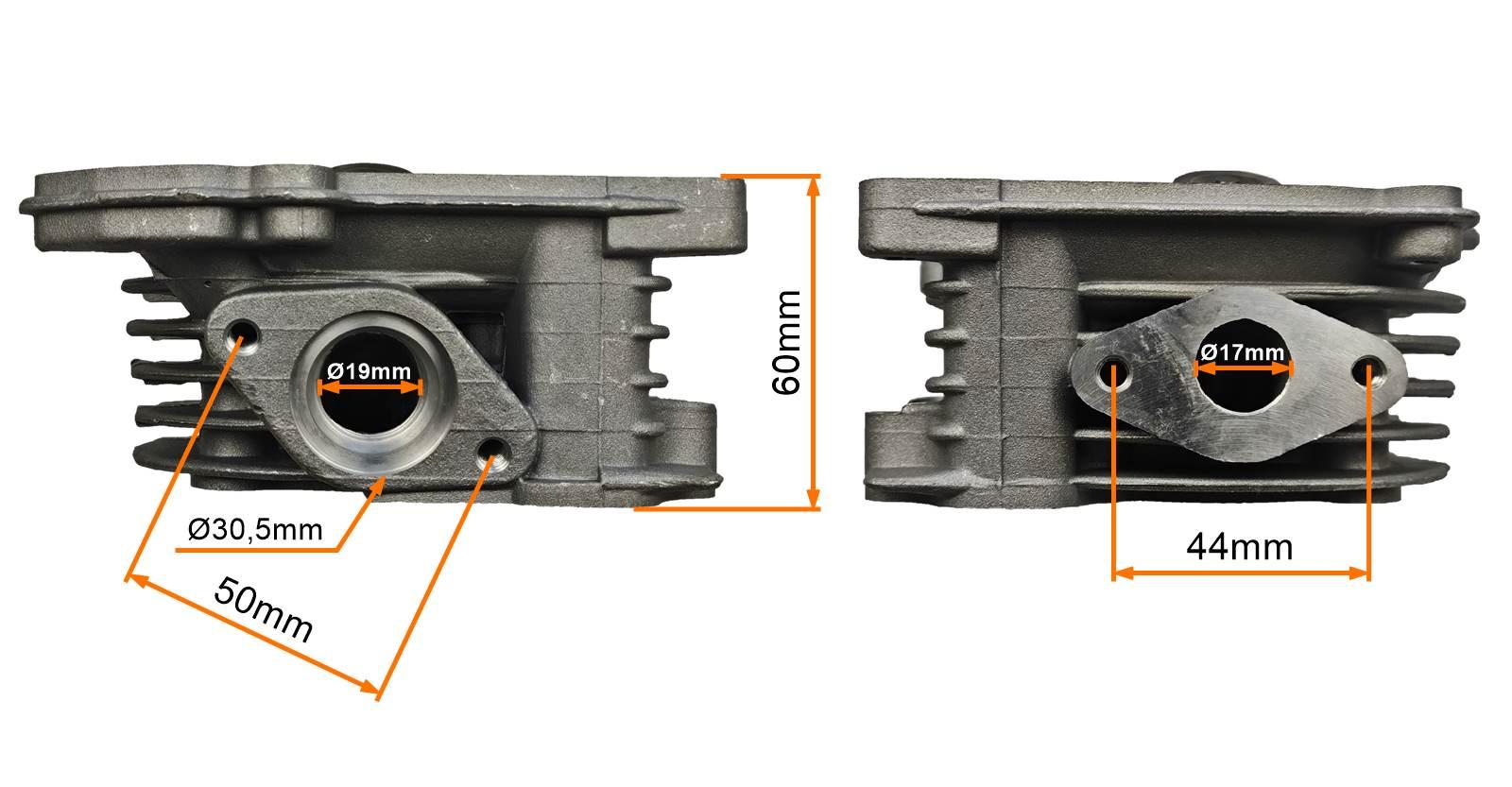 Cylinder głowica 4t gy6 90ccm 50mm bez odpowietrzenia - zdjęcie 12