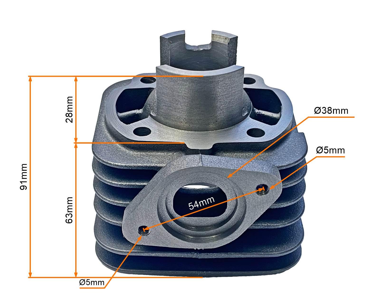Cylinder Kpl 2t 50cc 39mm Sw 12mm Kymco Agility MotoGeneric - zdjęcie 2