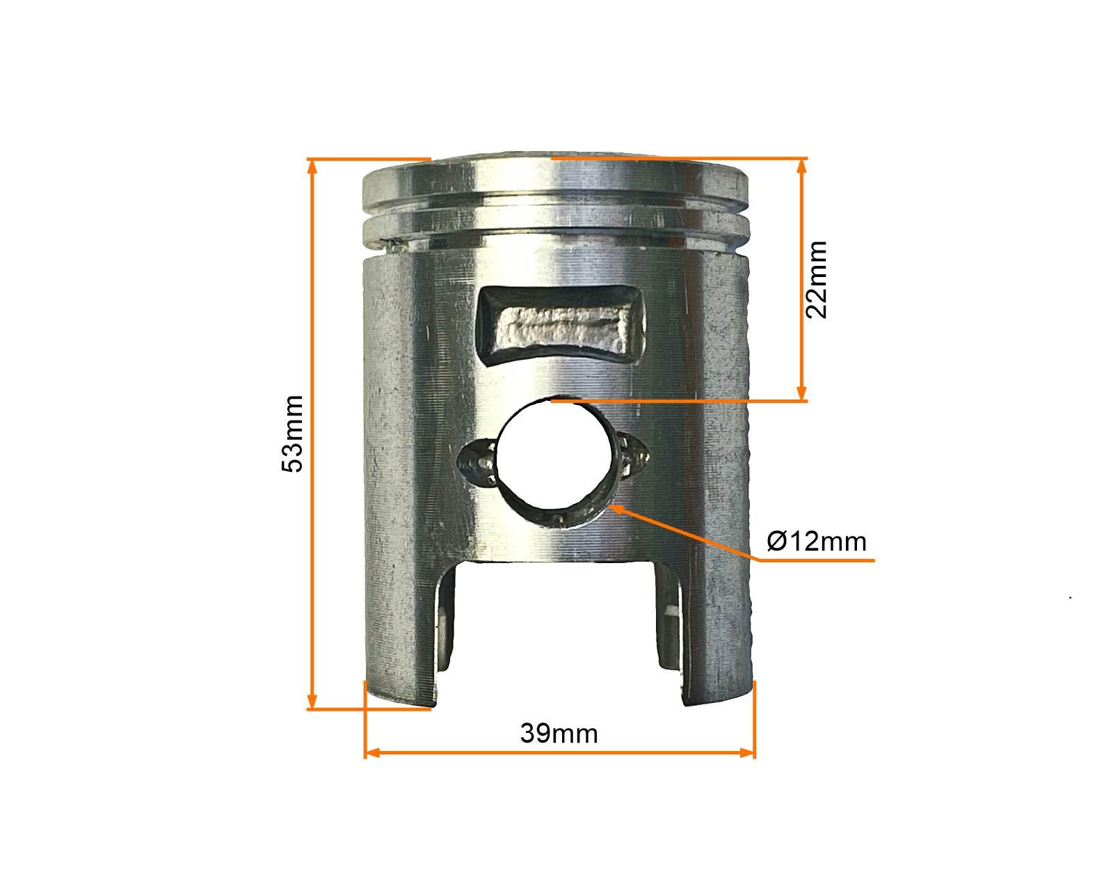 Cylinder Kpl 2t 50cc 39mm Sw 12mm Kymco Agility MotoGeneric - zdjęcie 3