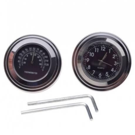 Zegarek termometr na kierownicę czarny | AW5234