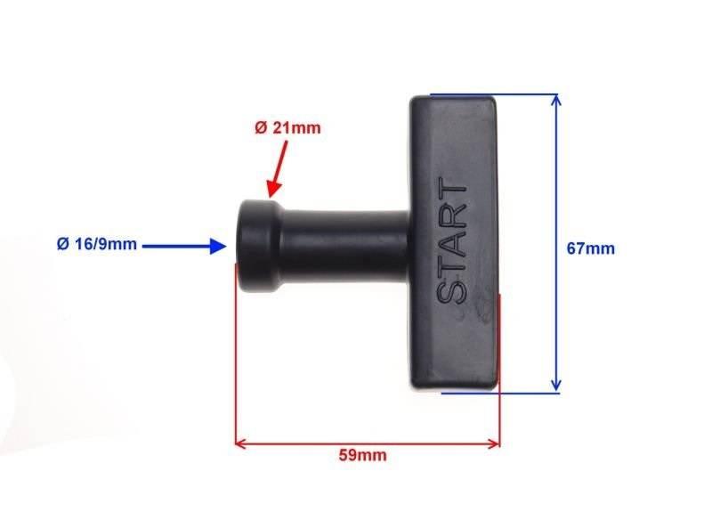 Rączka rozrusznika gokart silnik honda gx guma - zdjęcie 3