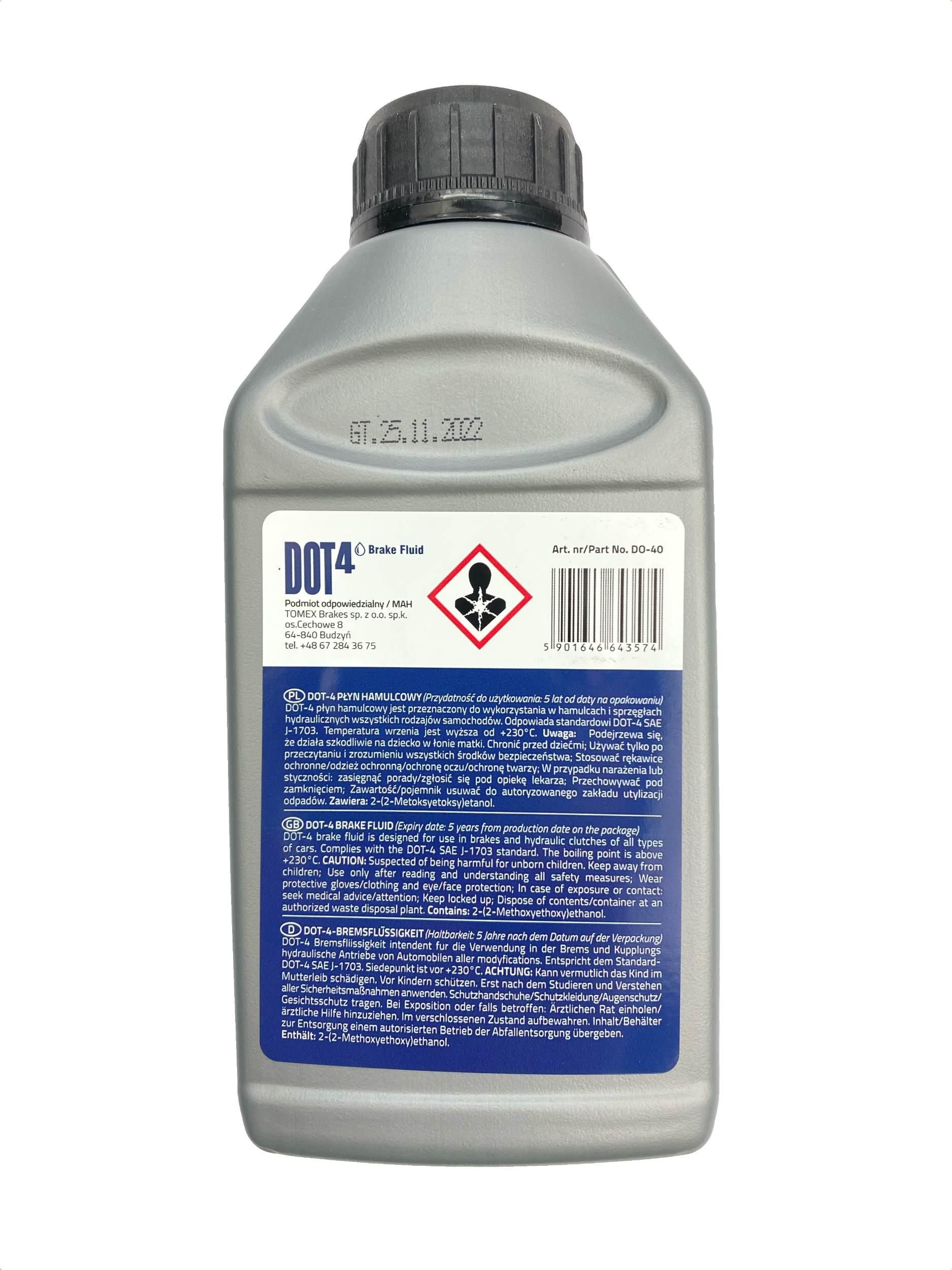 Płyn Hamulcowy Dot-4 0,5 L Tomex MotoGeneric - zdjęcie 2