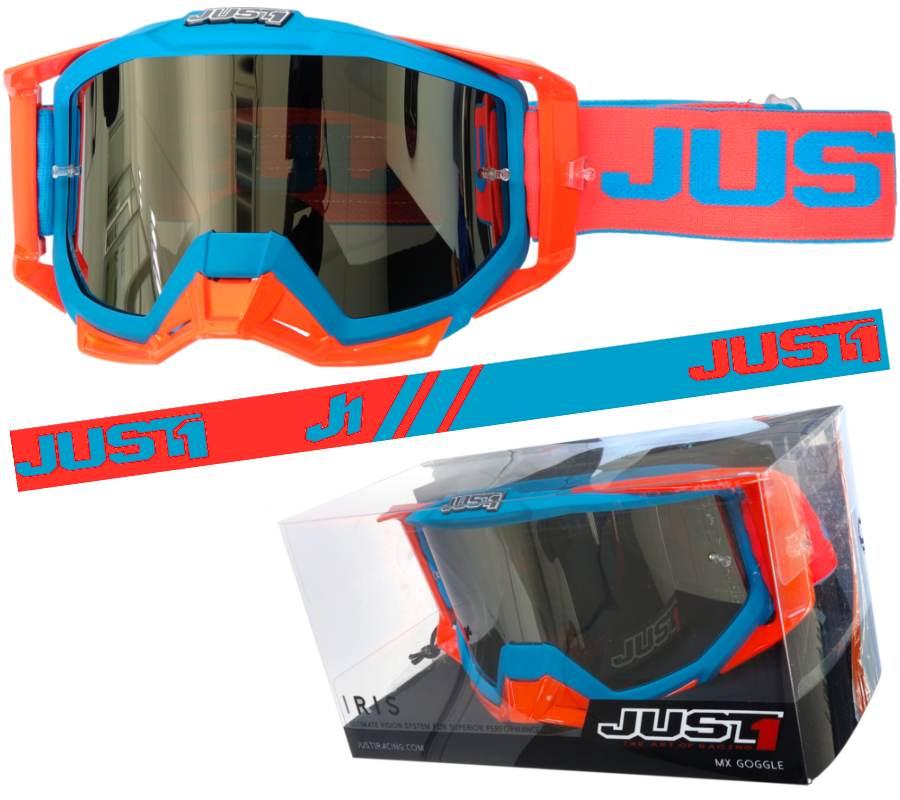 Gogle motocyklowe just1 iris track orange blue - zdjęcie 2